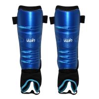 Uwin Hockey Shinguards - Royal/Black/Aqua -Size Small